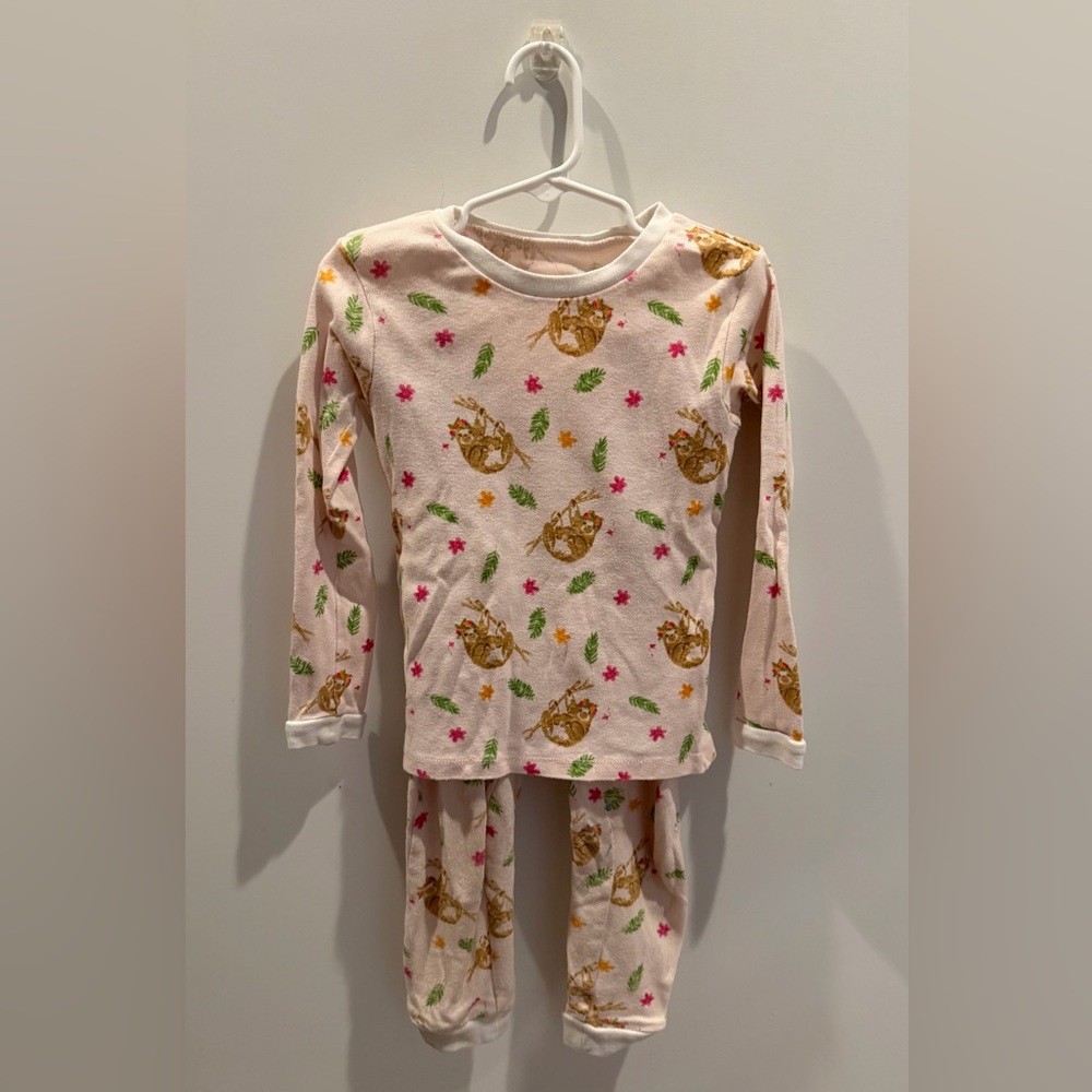Girls Two Piece Sloth Pajamas